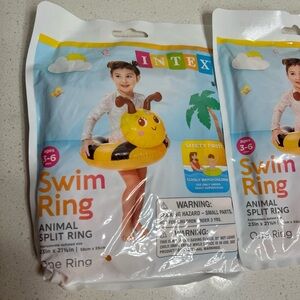 Intex Bumble Bee Split Swim Ring SET OF 2 NEW